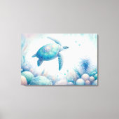 Magische Onderwater Zee Turtle Print (Voorkant)