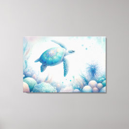 Magische Onderwater Zeeschildpad Print