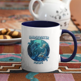Magische onderzeese pisces mok