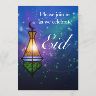 Magische Oosterse Lantaarn - Eid Party Invitation Kaart