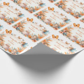 Magische Oranje Sprookjestuin - Verjaardag Cadeaupapier (Hoek)