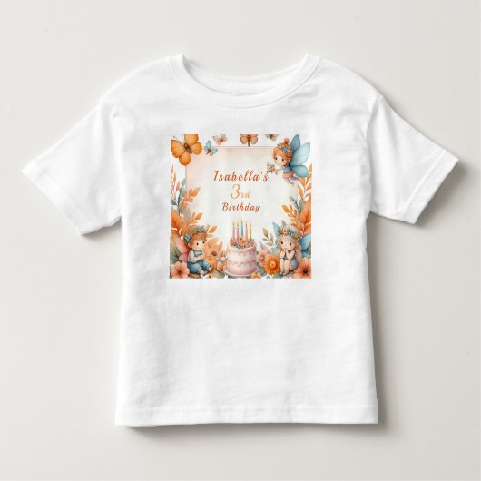 Magische Oranje Sprookjestuin - Verjaardag Kinder Shirts (Voorkant)