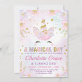 Magische oranje verjaardag / Pastel Floral roze go Kaart (Voorkant)