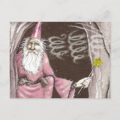 Magische Oude Tovenaar Elf Magic Wand Star Briefkaart (Voorkant)