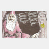 Magische Oude Tovenaar Elf Magic Wand Star Rechthoekige Sticker (Voorkant)