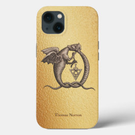 Magische Ouroboros Dragons met de naam Gold iPhone 16 Plus Hoesje