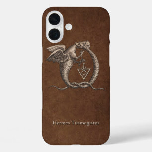 Magische Ouroboros Dragons met naam iPhone 16 Plus Hoesje