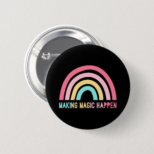 Magische overwinning ronde button 5,7 cm (Voorkant /achterkant)