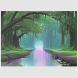 Magische Paarse Bayou Louisiana Decoupage Tissuepapier