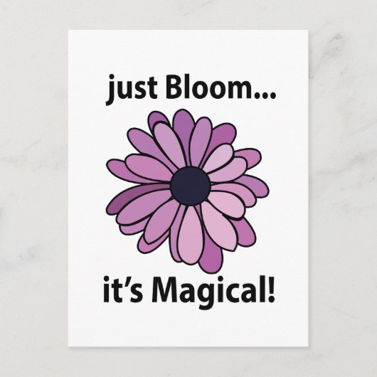Magische Paarse bloem bloeit gewoon zijn magische Briefkaart (Voorkant)