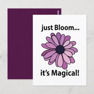 Magische Paarse Bloem Bloeit Net Magisch Briefkaart