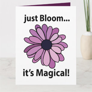 Magische Paarse Bloem Bloeit Net Magisch Kaart