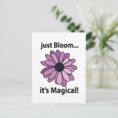 Magische Paarse Bloem Bloeit Zijn Magie Briefkaart (Staand voorkant)