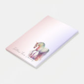 Magische Paarse Blush Ombre Eenhoorn Post-it® Notes (Schuin)