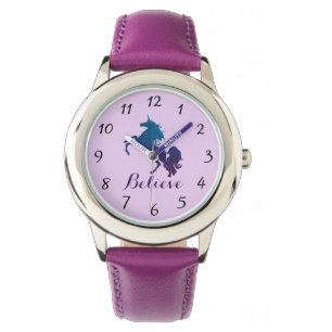Magische Paarse en blauwe opfok-eenheid   Geloof Horloge