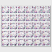 Magische Paarse Fairy tuin - Verjaardag Cadeaupapier (Vlak)