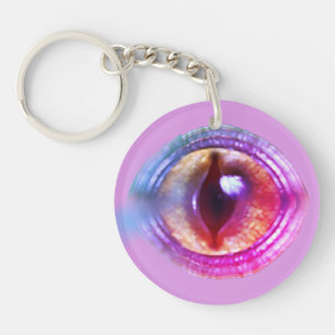 Magische Paarse Fantasy Dragon's oog Sleutelhanger