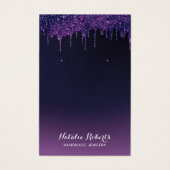 Magische Paarse glitter maakt het juwelen oorstrel Visitekaartje (Voorkant)