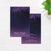 Magische Paarse glitter maakt het juwelen oorstrel Visitekaartje (Bureau)