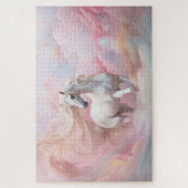 Magische Paarse roze pastel kleuren eenhoorn Legpuzzel (Verticaal)