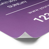 Magische Paarse schijven Beauty Salon Spa openings Poster (Hoek)