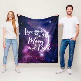 Magische Paarse Sterrencrescentmaan Hemellichaam Fleece Deken