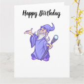 Magische paarse tovenaar tovenaar tovenaar tovenaa kaart (Gele Bloem)