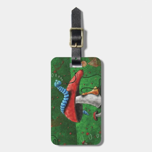 Magische Paddenstoel Bagagelabel (Voorkant verticaal)