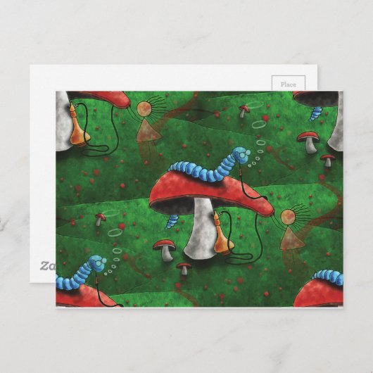 Magische paddenstoel briefkaart (Voorkant / Achterkant)