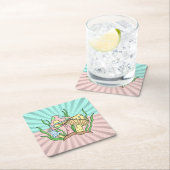 Magische paddenstoel Cute Pastel Kartonnen Onderzetters (Insitu)