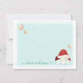 Magische paddenstoel en Butterflies Note Card Notitiekaartje (Voorkant)