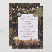 Magische Paddenstoel Feeën Uitnodiging (Voorkant / Achterkant)