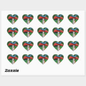 Magische paddenstoel hart sticker (Vel)