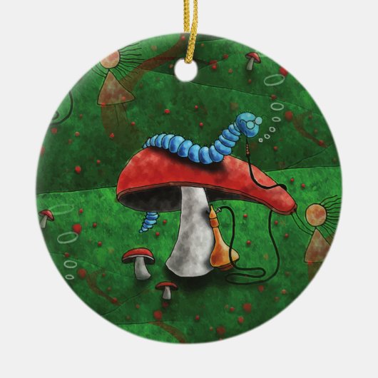 Magische paddenstoel keramisch ornament (Voorkant)