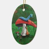 Magische paddenstoel keramisch ornament (Links)
