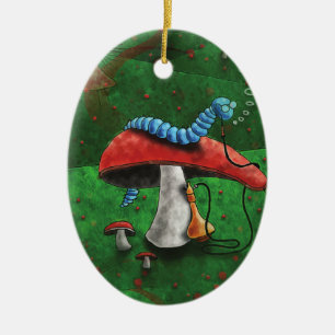 Magische paddenstoel keramisch ornament