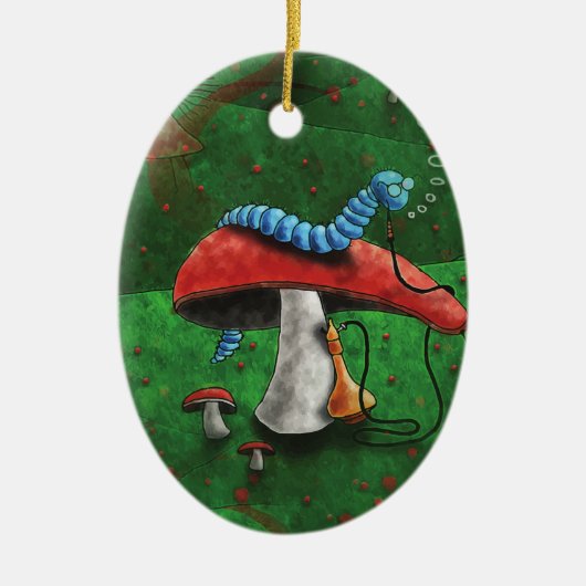 Magische paddenstoel keramisch ornament (Voorkant)