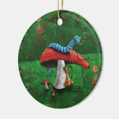 Magische paddenstoel keramisch ornament (Links)