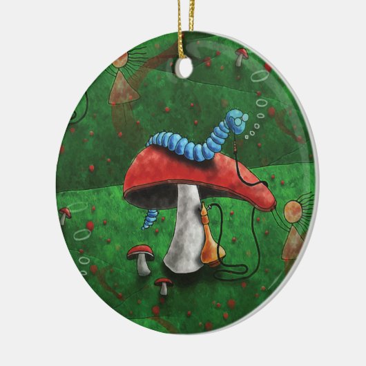 Magische paddenstoel keramisch ornament (Links)