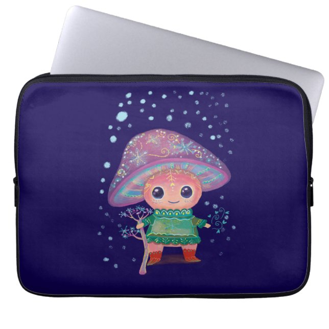 magische paddenstoel laptop sleeve (Voorkant)