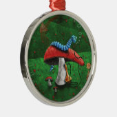 Magische paddenstoel metalen ornament (Rechts)