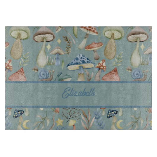 Magische paddenstoel Mystical Hygge op maat Snijplank (Voorkant)