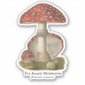 Magische paddenstoel, op maat gesneden vinylStick Sticker (Voorkant)