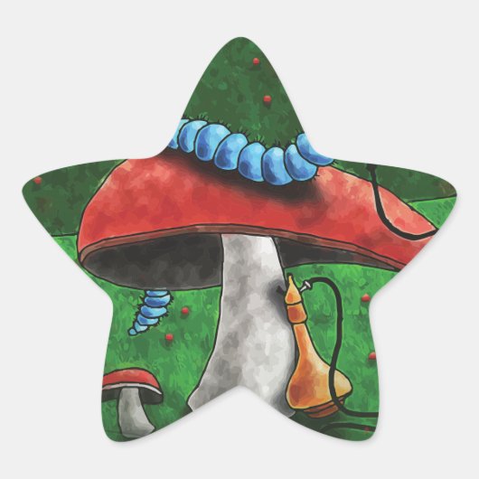Magische paddenstoel ster sticker (Voorkant)