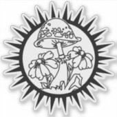 Magische paddenstoel sticker (Voorkant)