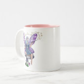 Magische paddenstoel tweekleurige koffiemok (Voorkant links)