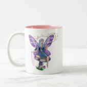 Magische paddenstoel tweekleurige koffiemok (Links)