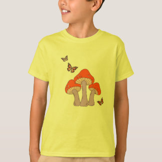 Magische Paddenstoel Vlinder Vintage T-Shirt
