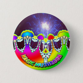 magische paddenstoel-vuurwerk ronde button 5,7 cm