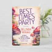 Magische Paddenstoelen Beste Tijden Feestflyer Kaart (Staand voorkant)